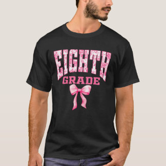 T-shirt Filles de 8e année universitaire rose toile de chi
