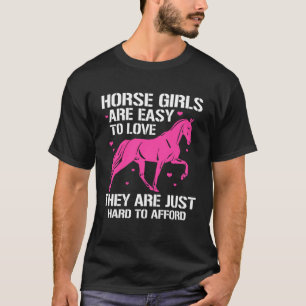 T-shirt Filles de cheval Équitation