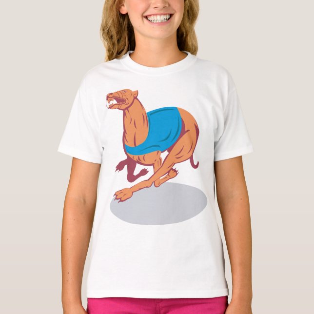 T-shirt filles de course Greyhound (Devant)