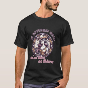 T-shirt Filles de cow-girl sudistes Texas occidental Rétro