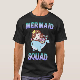T-shirt Filles de l'équipe de sirène correspondant fête d'