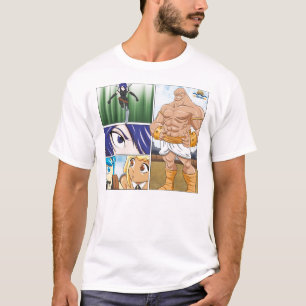 T-shirt Filles de Manga contre le grand homme