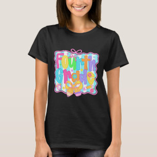T-shirt Filles de quatrième année Ck à l'école noeud migno
