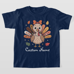 T-shirt Filles de Thanksgiving Coquette Dinde féminine p