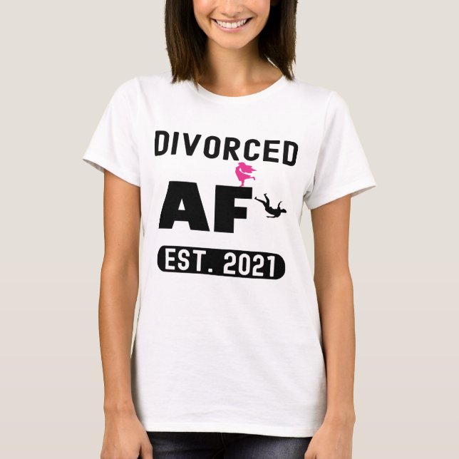 T-shirt Filles Divorcées AF 2021 Enfin Divorcées Amour  (Devant)