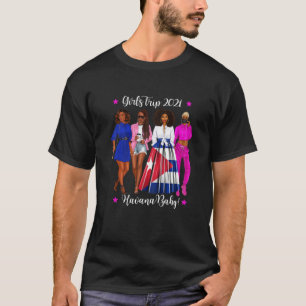 T-shirt Filles Drôle Voyage Havana Bébé Vacances Noir