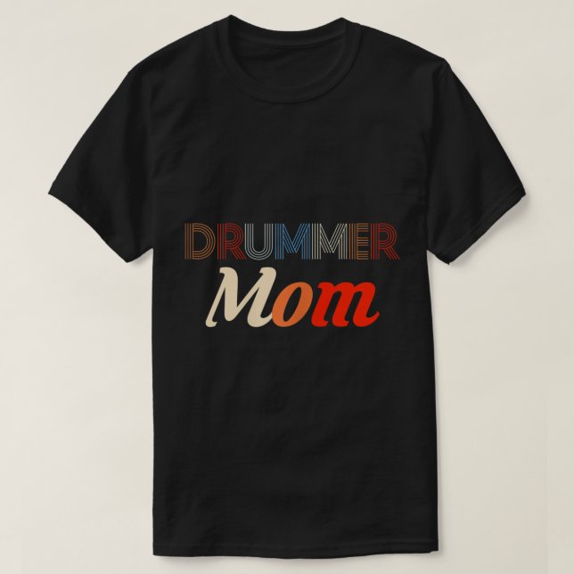 T-shirt Filles Drummer Maman Drumming Drumming Drumset Sna (Design devant)