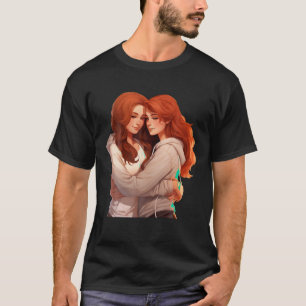 T-shirt filles embrasser Cuddle Idée Créative Inspiration 