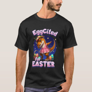 T-shirt Filles faisant le dab Lapin de Pâques T-Rex Dinosa