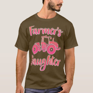 T-shirt Filles Farmer's Fille Agricole Fille Tracteur Love