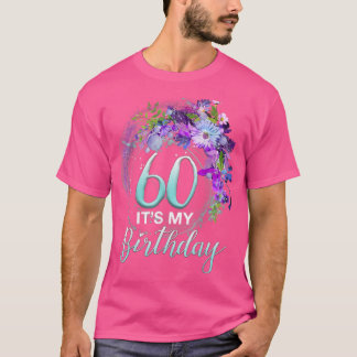 T-shirt Filles Filles 60 C'est mon anniversaire Cool Flora