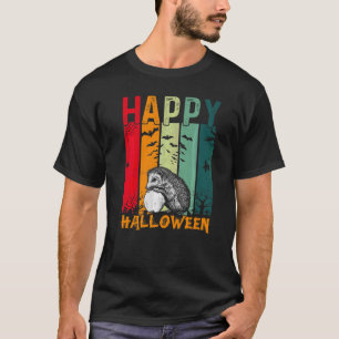 T-shirt Filles Garçons Hérisson Style Rétro Halloween Dîne
