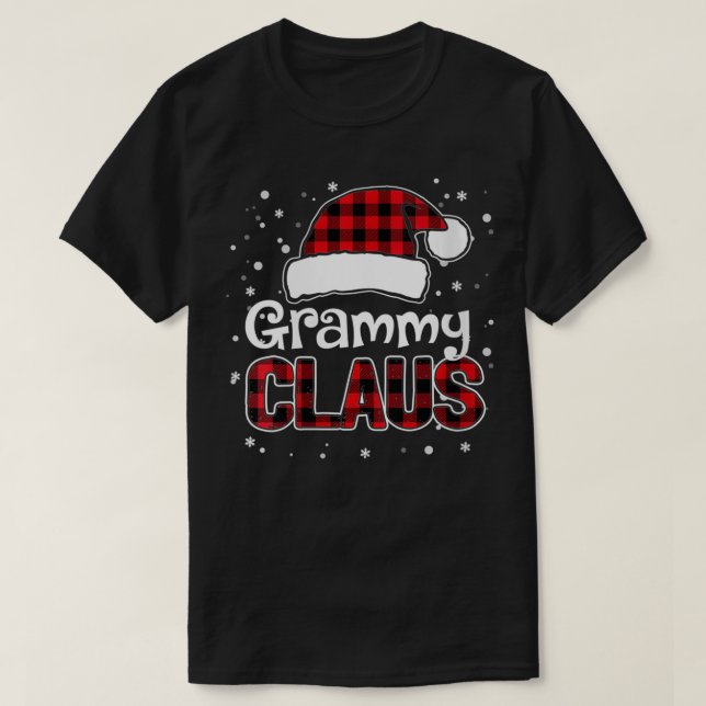T-shirt Filles Grammy Claus Noël Père Noël Chapeau Buffalo (Design devant)