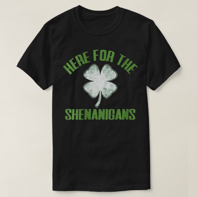 T-shirt Filles Green St Patricks Jour Drôle Ici Pour S (Design devant)