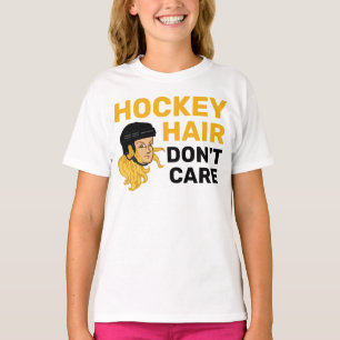 T-shirt Filles Hockey cheveux ne se soucient pas de Blonde