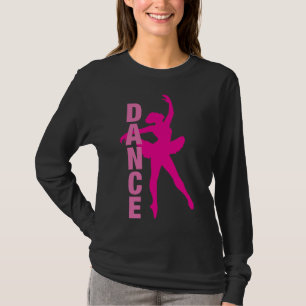 T-shirt Filles Hot rose Ballerina Danse