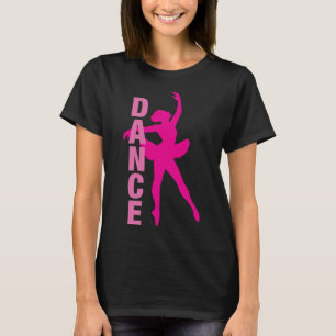 T-shirt Filles Hot rose Ballerina Danse