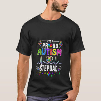 T-shirt Filles Je suis un beau-père autiste fier Hommes G