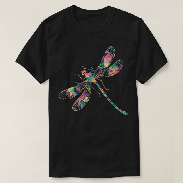 T-shirt Filles libellules couleur Abstraite Couleur été En (Design devant)