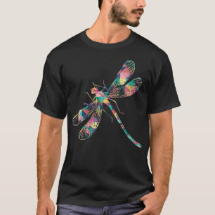 T-shirt Filles libellules couleur Abstraite Couleur été En
