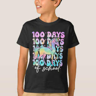T-shirt Filles Licorne 100 Jours D'école 100e Jour D'écol