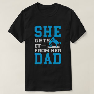 T-shirt Filles Lutter Papa Père Lutter Parents sportifs