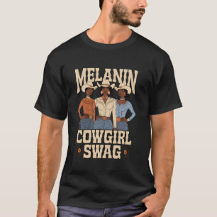 T-shirt Filles Melanin Cowgirl Swag