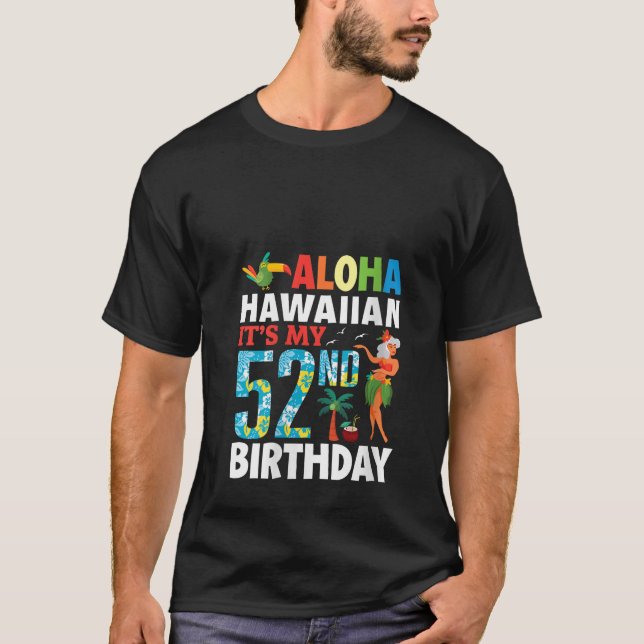 T-shirt Filles mignonnes fille Aloha Hawaiian C'est ma 52e (Devant)