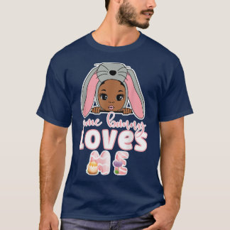 T-shirt Filles mignonnes Lapin Africain Américain De Pâque