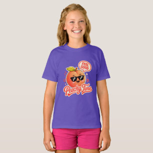 T-shirt Filles Mignonnes Temps Pêche