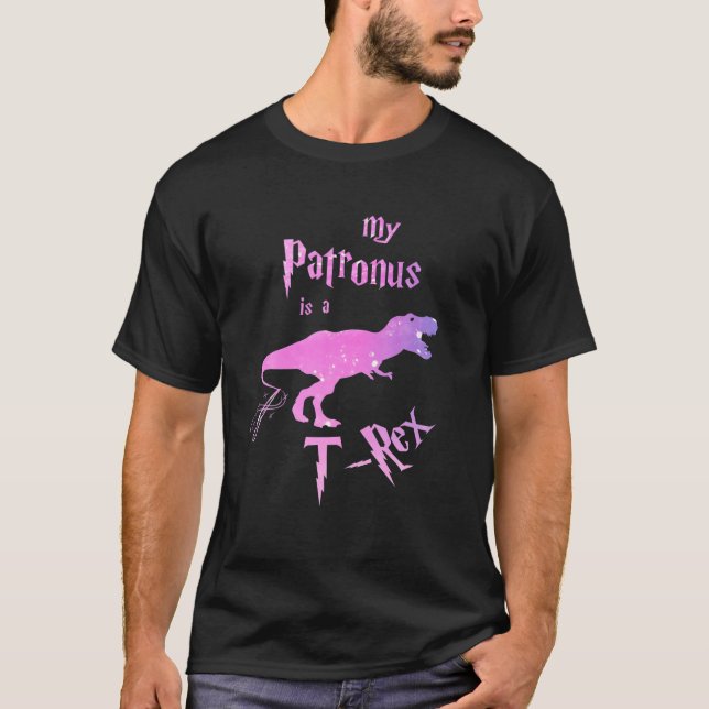 T-shirt Filles Mon Patronus Est Un T Rex Cute Dinosaure L (Devant)