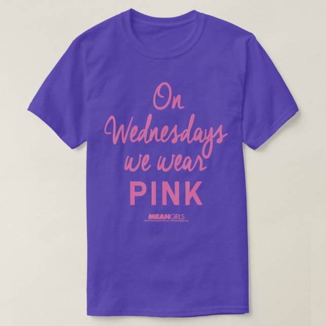 T-shirt Filles Moyenne Le Mercredi Nous Portons Un Script  (Design devant)