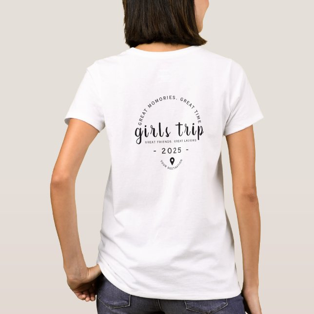 T-shirt Filles personnalisées Correspondance destination v (Dos)