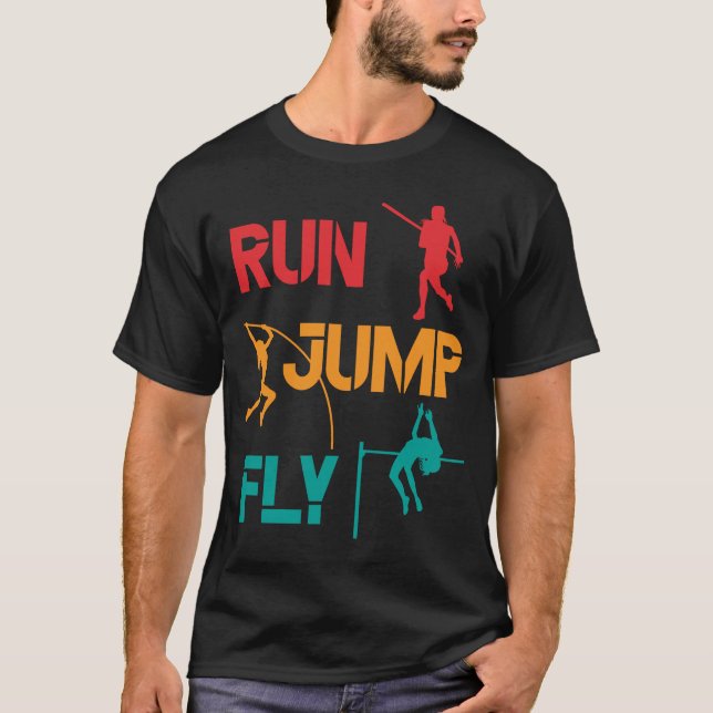 T-shirt Filles Pole Vaulting Coup (Devant)