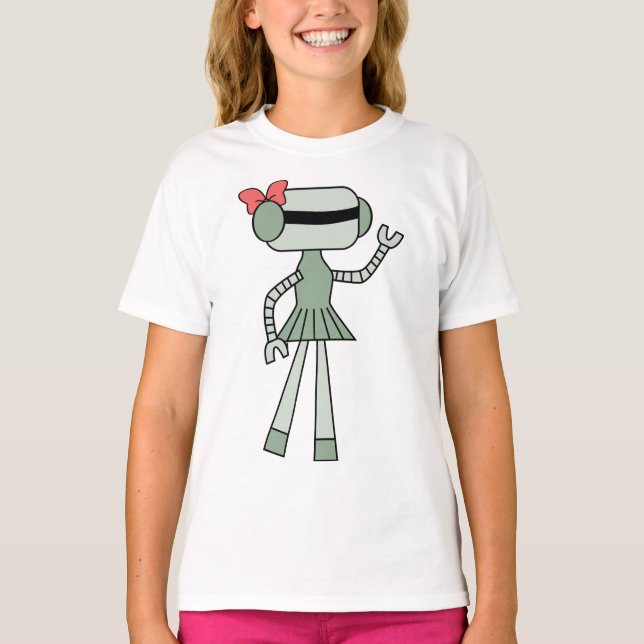 T-shirt filles robots (Devant)