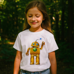T-shirt filles robots amicales