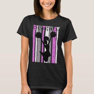 T-shirt Filles roses Cheerleader Anniversaire Retro Pom-po