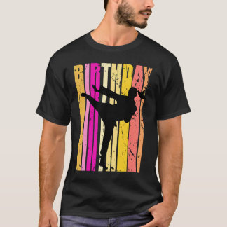 T-shirt Filles roses Jaunes Karaté Anniversaire Rétro Silh