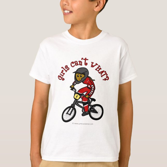 T-shirt Filles rouges foncées BMX (Devant)