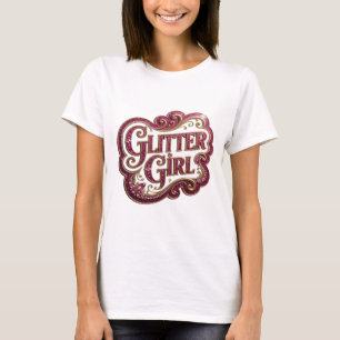 T-shirt Filles scintillantes Or Élégant Design Moderne