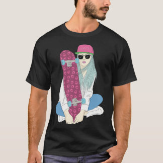 T-shirt Filles Skate Planche à roulettes Skateboard Faire