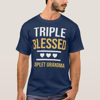 T-shirt Filles Triple Bienheureux Triplet Grandma Grandkid