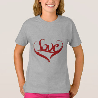 T-shirt Filles Vêtements Amour Coeur Filles Enfants T-shir