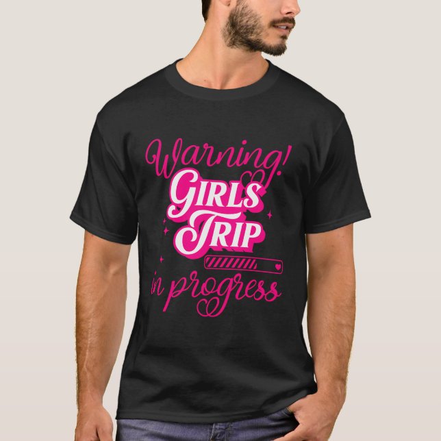 T-shirt Filles Week-end Vacances Escouade Avertissement Fi (Devant)