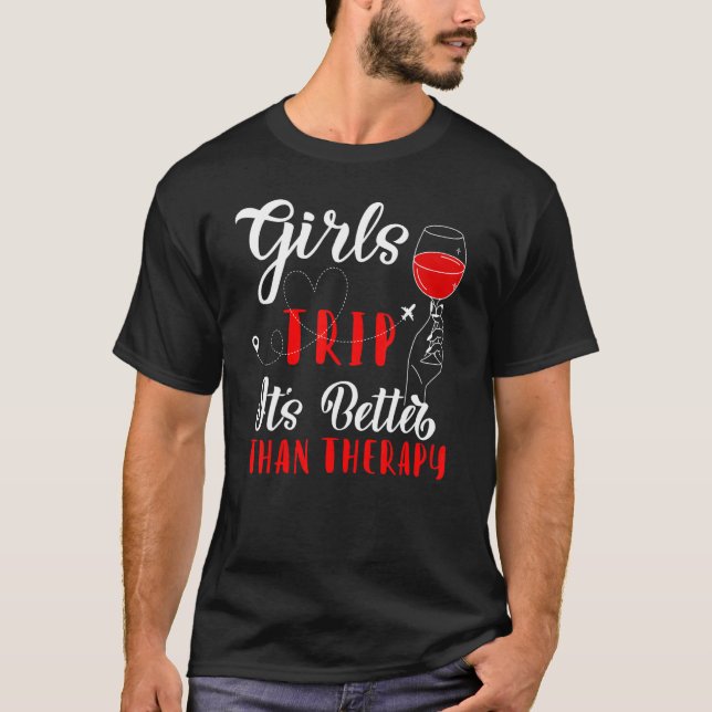 T-shirt Filles Week-End Vacances Les Filles Voyagent Mieux (Devant)