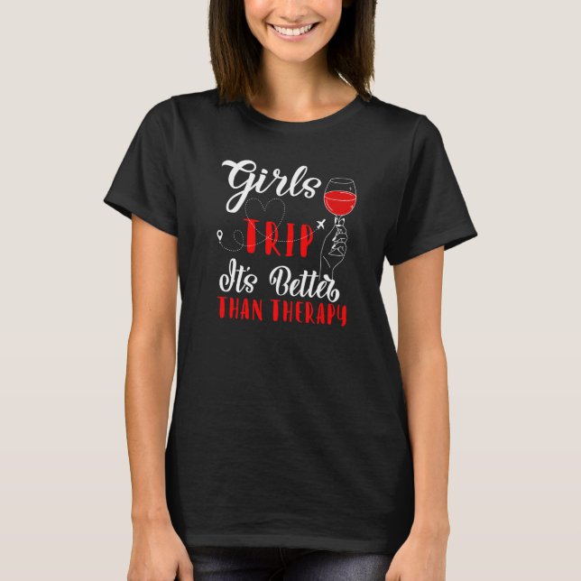 T-shirt Filles Week-End Vacances Les Filles Voyagent Mieux (Devant)