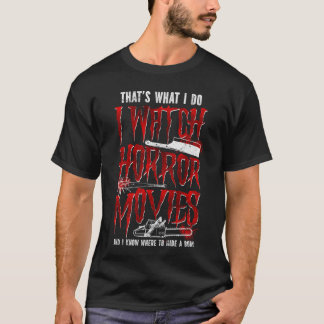 T-shirt Film d'horreur effrayant Tronçonneuse Couteau Savo
