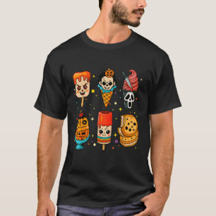T-shirt Film d'horreur Popsicle été Halloween Summerween