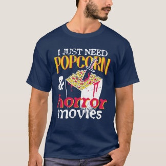 T-shirt Film freak besoin pop-corn et horreur films rétro