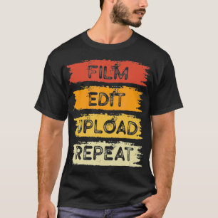 T-shirt Film Modifier Télécharger Répéter Éditeur de ciném